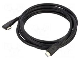Goobay USB-C 90° kabelis USB4 2 m Juodas (Black) / 79431