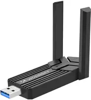wifi usb adapteris - Wozinsky WAX-1800 Dual-Band Wireless USB 3.0 WiFi 6 Adapter, Juodas (Black) - 1 nuotrauka