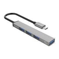 usb hub orico - Orico AH-13 USB-C Hub Docking Station 1x USB-A 3.0 + 3x USB-A 2.0 Pilka (Gray) - 1 nuotrauka