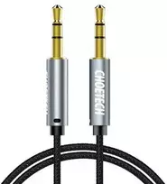 garso adapteriai 3,5 mm - CHOETECH AUX002 Audio kabelis 3.5mm M-M 1.2m Juodas (Black) - 1 nuotrauka