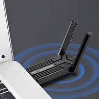 wifi usb adapteris - Wozinsky WAX-1800 Dual-Band Wireless USB 3.0 WiFi 6 Adapter, Juodas (Black) - 5 nuotrauka