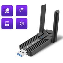 wifi usb adapteris - Wozinsky WAX-1800 Dual-Band Wireless USB 3.0 WiFi 6 Adapter, Juodas (Black) - 7 nuotrauka