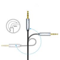 garso adapteriai 3,5 mm - CHOETECH AUX002 Audio kabelis 3.5mm M-M 1.2m Juodas (Black) - 2 nuotrauka