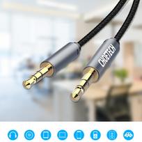 garso adapteriai 3,5 mm - CHOETECH AUX002 Audio kabelis 3.5mm M-M 1.2m Juodas (Black) - 5 nuotrauka