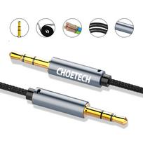 garso adapteriai 3,5 mm - CHOETECH AUX002 Audio kabelis 3.5mm M-M 1.2m Juodas (Black) - 7 nuotrauka