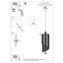 pakabiname sviestuvai sietynai - Sollux Lighting ALEXIA 4392-03, E27, 1 x 60 W, ruda - 5 nuotrauka