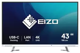 4k monitorius - EIZO FlexScan EV4340X-WT 42.5", 4K Ultra HD, IPS, baltas (white) - 1 nuotrauka