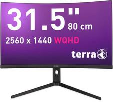 lenktas monitorius - TERRA 3285W HA 31.5", VA, QHD, lenktas, juodas - 1 nuotrauka