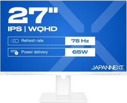 JAPANNEXT JN-IPS270WQHD75F-C65W-HSP-W 27", IPS, WQHD, 75Hz, baltas (white)
