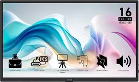msi - MSI PRO MP165DE E6 15.6", IPS, FHD, nešiojamas monitorius - 1 nuotrauka