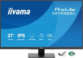 2560x1440 monitorius - iiyama ProLite X2793QSU-B1 27", IPS, QHD, 1ms, USB hub, speakers - 1 nuotrauka