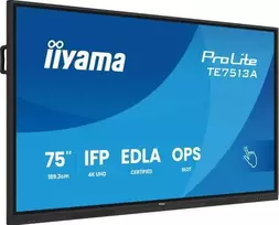 4k monitorius - Iiyama TE7513A-B2AG 75", IPS, 4K UHD, jutiklinis, Android - 1 nuotrauka