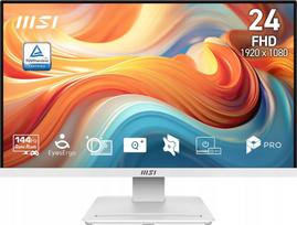 144hz monitoriai - MSI PRO MP241W E14V 23.8", VA, FHD, 144Hz, baltas (white) - 1 nuotrauka