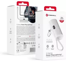 Forcell F-Energy Power Plug F5K3, 5000mAh, 20W, Lightning, balta