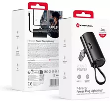 Forcell F-Energy Power Plug F5K3, 5000mAh, 20W, Lightning, juodas (black)