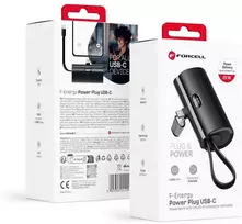 Forcell F-Energy Power Plug F5K3, 5000mAh, 20W, USB-C, juodas (black)
