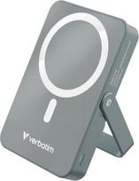 Verbatim Charge 'n' Go Magnetic Wireless Power Bank with Stand, 10000mAh, Grey