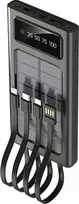 2GO Solar Power Bank 10000mAh, juodas