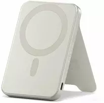 Satechi OntheGo Qi2 5000mAh, magnetinė išorinė baterija su stovu, smėlio (sand)