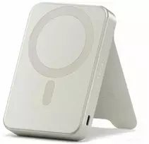 Satechi OntheGo Qi2 10000mAh, magnetinė išorinė baterija su stovu, smėlio (sand)