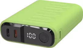 10000 power bank - RealPower PB-10000C PD+ 10000 mAh, šviesiai žalia - 1 nuotrauka