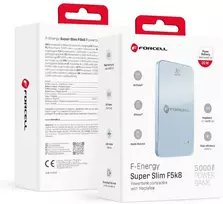 Forcell F-Energy SuperSlim F5K8, 5000mAh, 15W, MagSafe, mėlynas