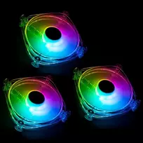 korpuso ventiliatorius - Lamptron Icecloud+ ARGB 120 Triple PWM Fan Kit - 1 nuotrauka
