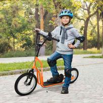 paspirtukas vaikams - HOMCOM Vaikiškas paspirtukas, oranžinis (Orange) - 9 nuotrauka