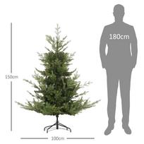 dirbtine eglute - Dirbtinė Kalėdų eglutė HOMCOM, 180 cm, Žalia (Green) - 8 nuotrauka