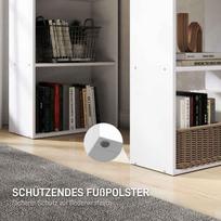rasomasis darbo stalas - HOMCOM Rašomasis virtuvės stalas su lentyna, kompiuterio stalas, darbo stalas, nešiojamojo kompiuterio stalas, biuro lentyna, baltas, 120x55x120cm - 5 nuotrauka