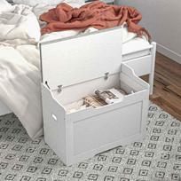 daiktadeze - Pufas HOMCOM 103 litrų, baltas (White) - 3 nuotrauka