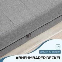 lova fotelis - HOMCOM Sulankstoma fotelis-lova, pilka (Gray), 138 x 80 x 50 cm - 5 nuotrauka