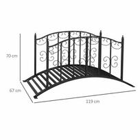 tureklai plien - Outsunny Sodo tiltelis plieninis, 1,19 m, dekoratyvinis (Decorative) - 8 nuotrauka
