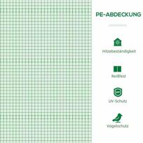 zali pomidorai - Outsunny Plėvelinis šiltnamis su langu 180 x 90 x 70 cm Žalias (Green) - 7 nuotrauka