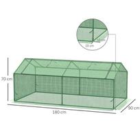 zali pomidorai - Outsunny Plėvelinis šiltnamis su langu 180 x 90 x 70 cm Žalias (Green) - 8 nuotrauka
