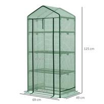 daigai - Outsunny Mini šiltnamis balkonui su trimis lentynomis 69 x 49 x 125 cm - 8 nuotrauka
