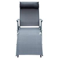 sulankstomas gultas sodo - Gultas Outsunny, pilka (Grey), 137 x 63,5 x 100,5 cm - 3 nuotrauka