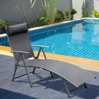 sulankstomas gultas sodo - Gultas Outsunny, pilka (Grey), 137 x 63,5 x 100,5 cm - 9 nuotrauka