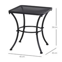 terasa - Outsunny Šoninis staliukas, juodas (Black), 45 cm x 45 cm x 50 cm - 8 nuotrauka