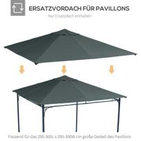 stogines - Outsunny pavėsinės stogas 3x3 m, tamsiai pilkas (Dark Grey) - 4 nuotrauka