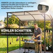 stogines - Pavėsinė griliui Outsunny, 215x150x220 cm, pilka (Grey) - 7 nuotrauka