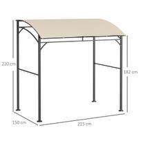 stogines - Pavėsinė griliui Outsunny, 215x150x220 cm, pilka (Grey) - 8 nuotrauka