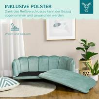 suns sofa - Pawhut Paaukštintas šuns guolis, augintių sofa - žalia, 98,5x60,5x35,5 cm - 4 nuotrauka