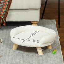 kaciu guolis - Pawhut Jauki naminių gyvūnėlių sofa, augintių guolis 47x40x20cm - 8 nuotrauka