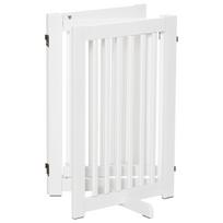 sulankstomi apsauginiai varteliai - Pawhut Laisvai pastatoma apsauginė tvorelė šunims, reguliuojama, sulankstoma, Balta (White) - 3 nuotrauka