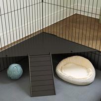 ziurkenu narvas - PawHut 2-in-1 nykštukinių žiurkėnų narvas, Juodas (Black) - 2 nuotrauka
