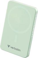 magnetinis baterija - Verbatim Charge 'n' Go Essentials, 5000mAh, belaidis magnetinis maitinimo blokas, žalias - 1 nuotrauka