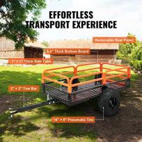 bortai - Vevor Plieninė priekaba ATV transportui, iki 680 kg - 7 nuotrauka