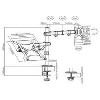 monitoriai su stovu - DISPLAY ACC MOUNTING ARM/NB TRAY MA-DA-03 GEMBIRD - 3 nuotrauka