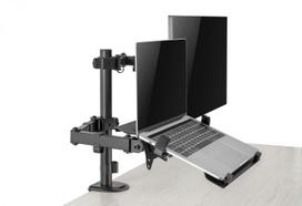 monitoriai su stovu - DISPLAY ACC MOUNTING ARM/NB TRAY MA-DA-03 GEMBIRD - 6 nuotrauka